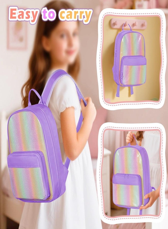 GRAOSO Carrying Backpack Compatible with Barbie Dolls 12-Inch, Travel Storage Bag with Fix Strips Holds up to 6 Dolls, Display Pockets for Doll’s Clothes, Accessories, Purple, Bag Only - Image 5